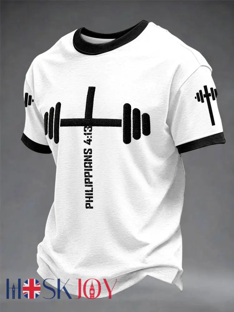 Christian Fitness Corinthians 6:19 Bible Verse Casual Printed T-shirt - White / S