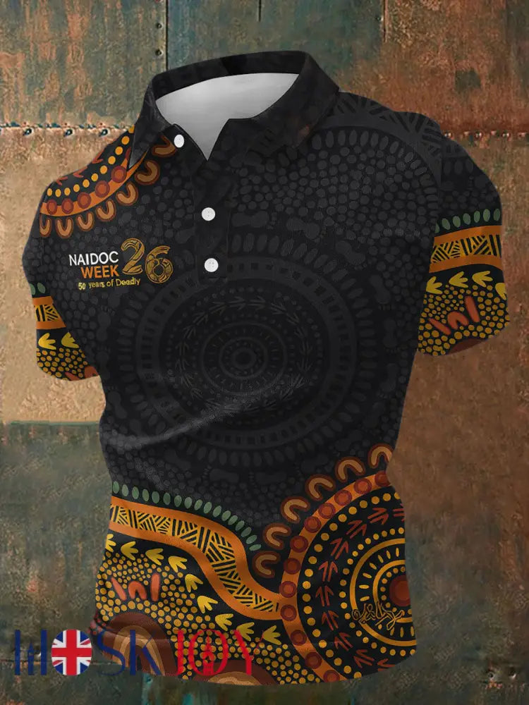 Men’s AU Aboriginal Culture Art NAIDOC Week Printed Casual Tops