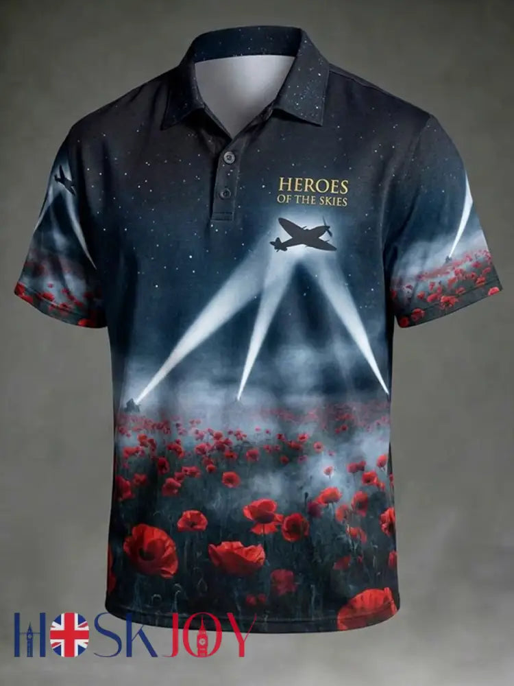 Men’s British Veteran Print polo shirt - As picture / S