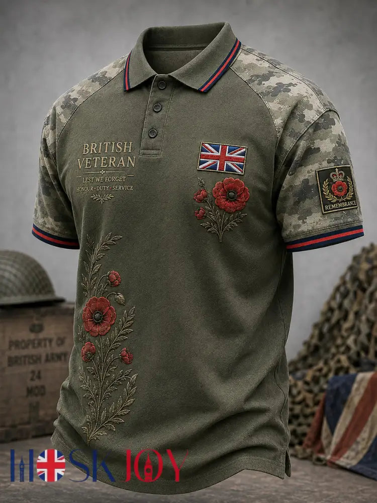 Men’s British Veterans’ Memorial Short Sleeves T-Shirt - A / S
