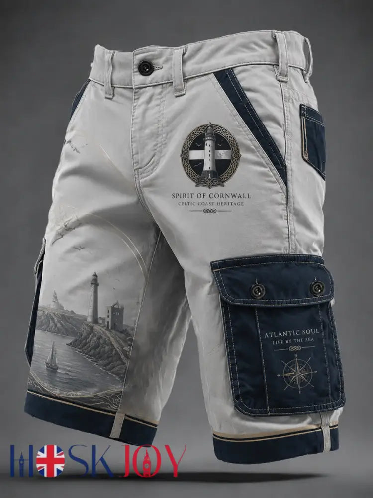 Men’s Cornish Celtic-style printed shorts - As picture / S