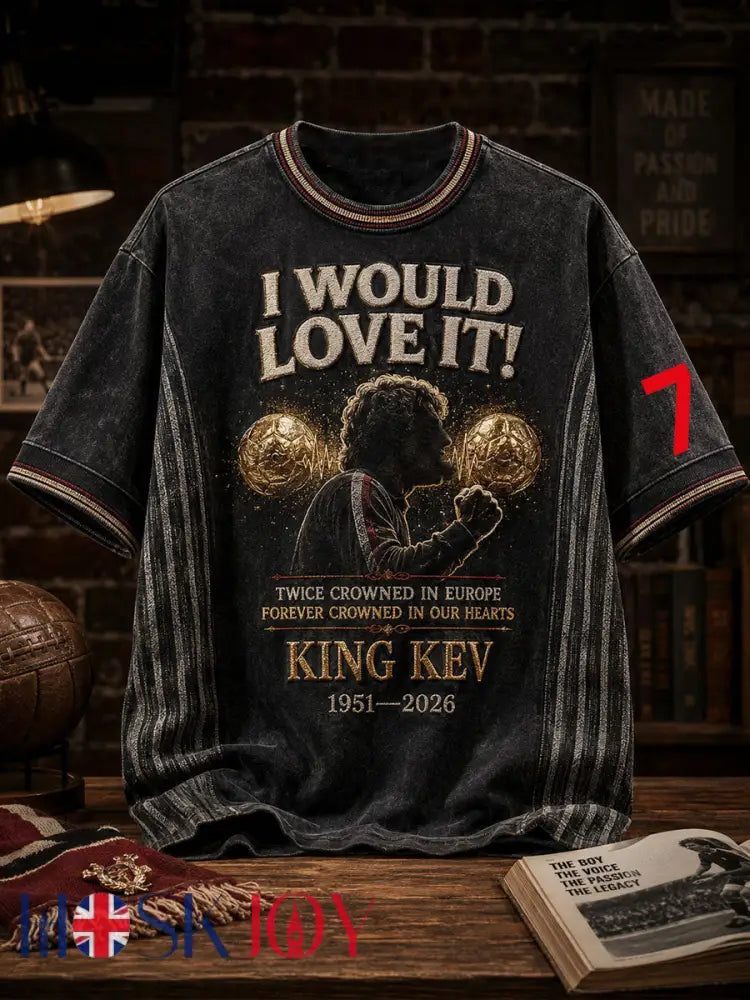 Men’s England Football Lover Legend King Kev Rip Printed T-shirt - Black / S