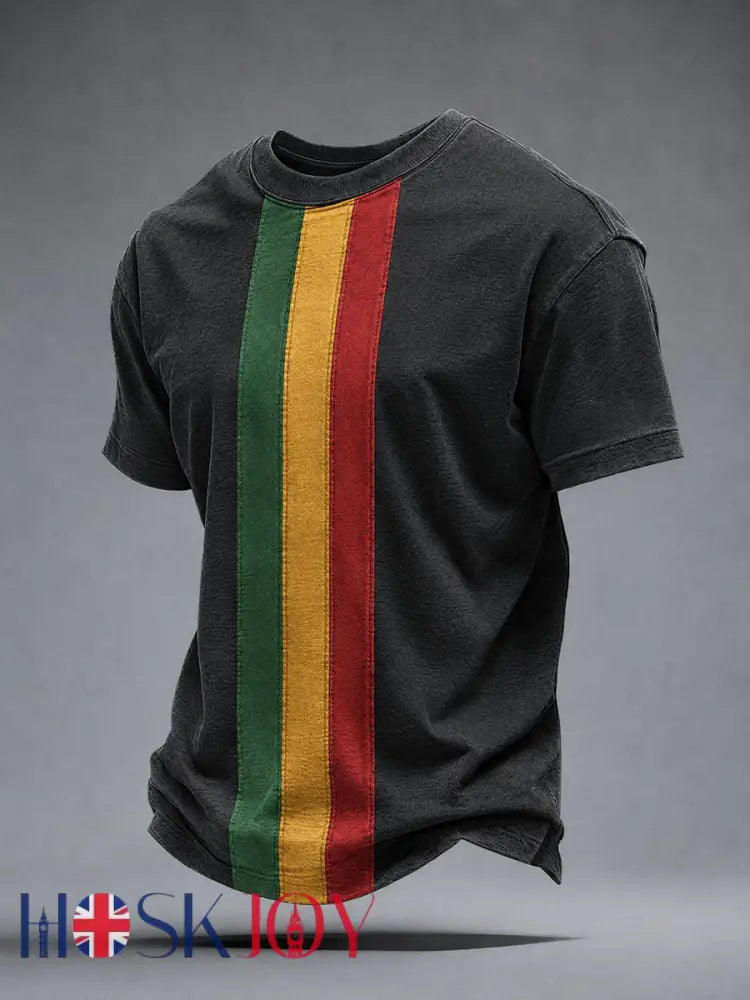 Men’s Reggae Inspired T-Shirt - Black / S