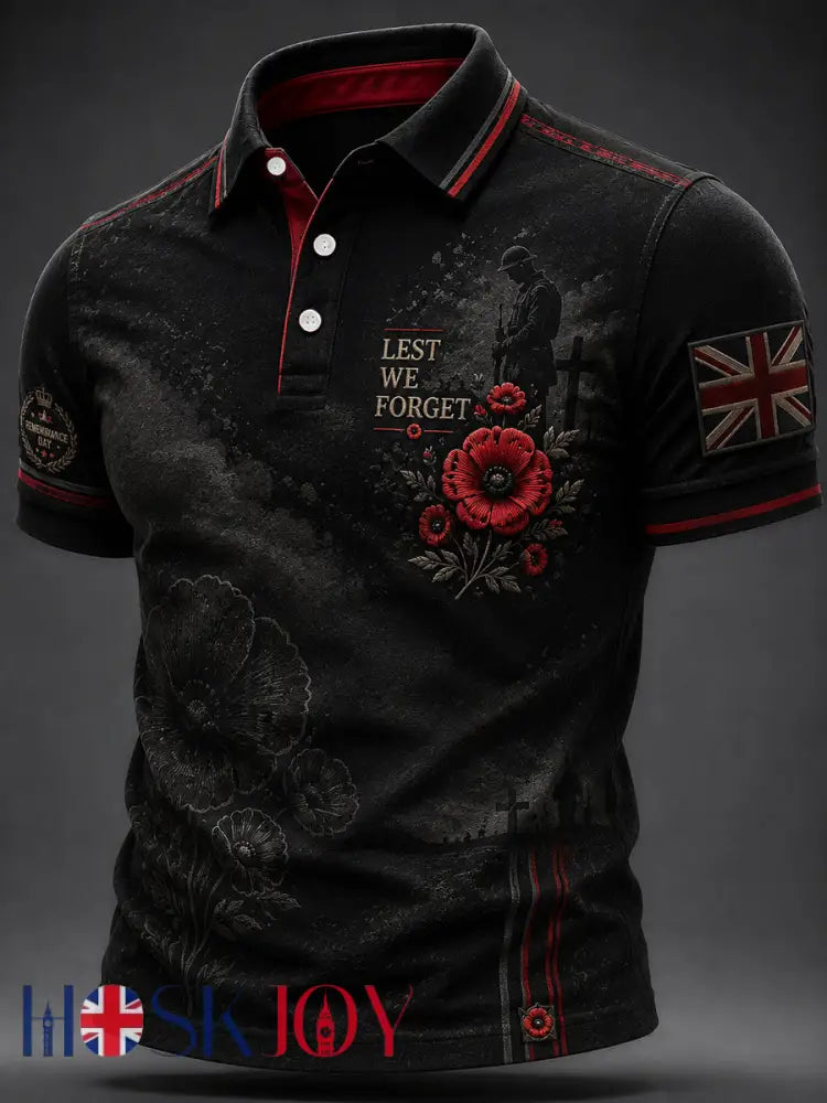 Men’s Remembrance Day Print Casual Top - As picture / S