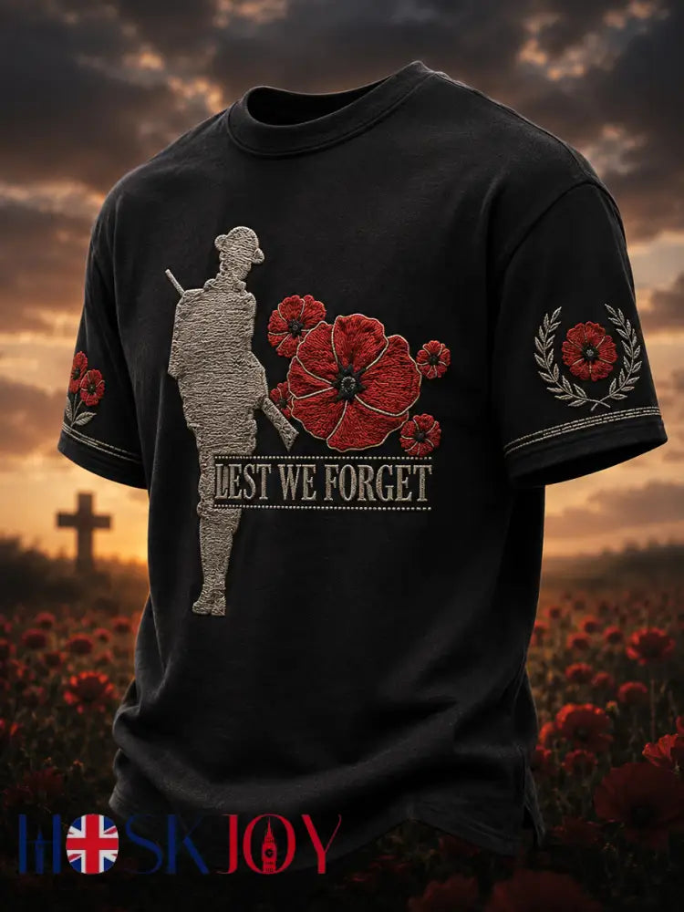Men’s Remembrance Day Printed T-shirt - Black / S
