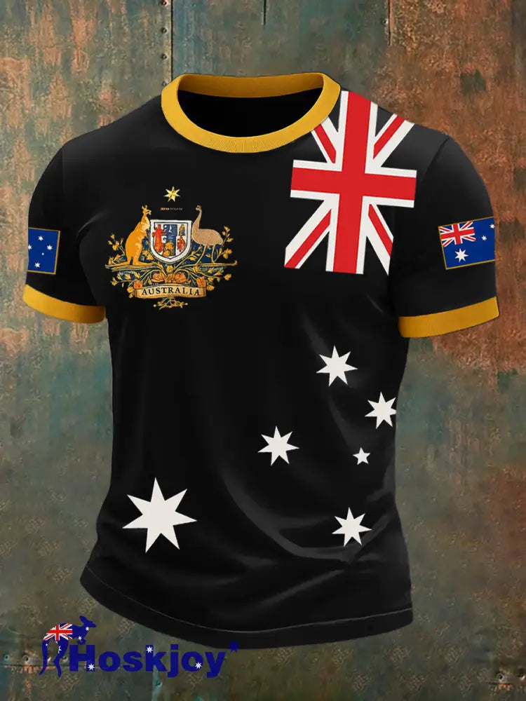 Men’s Retro Australia Casual T-Shirt C / S