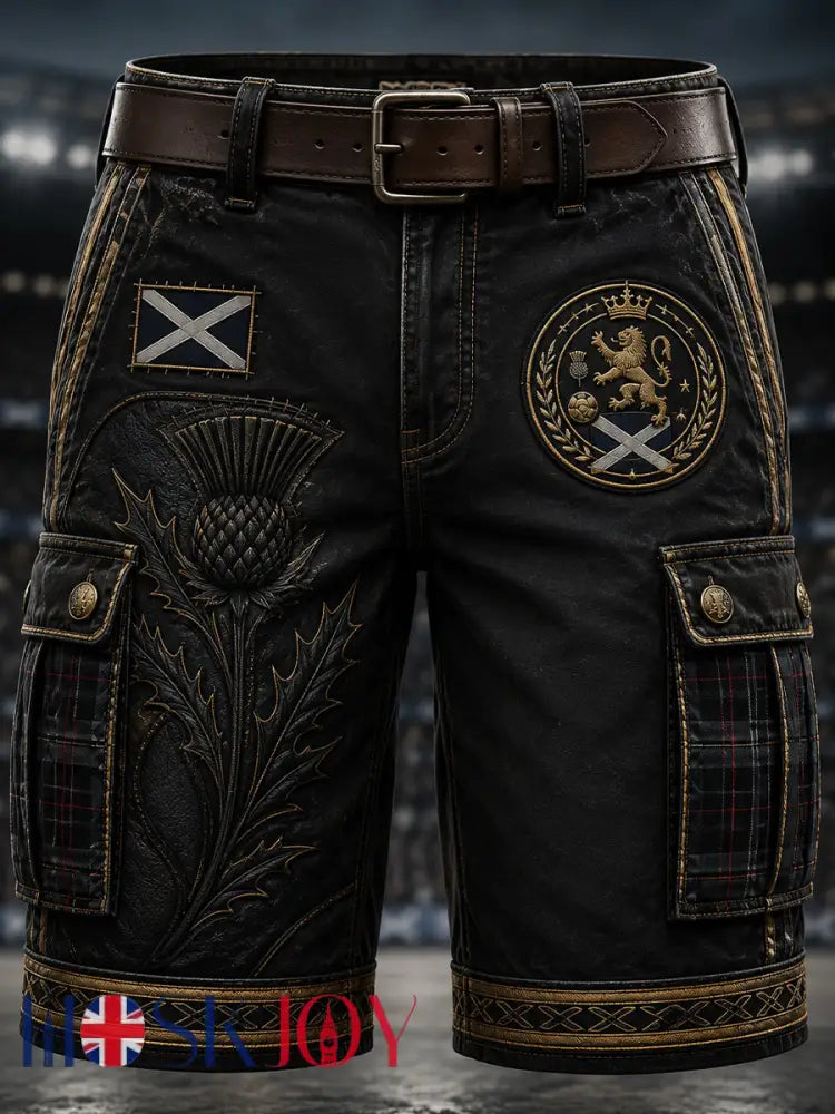 Men’s Scotland Football Art Print Casual Shorts - A / S