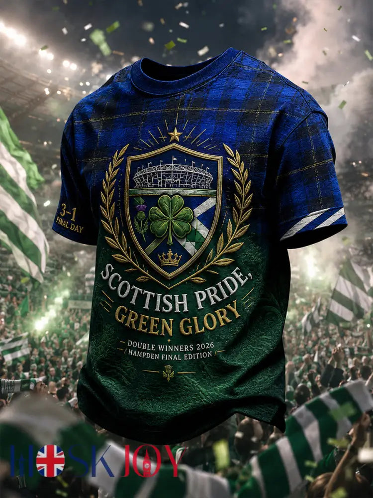 Men’s Scotland Football Lover Green Faith Printed T-shirt