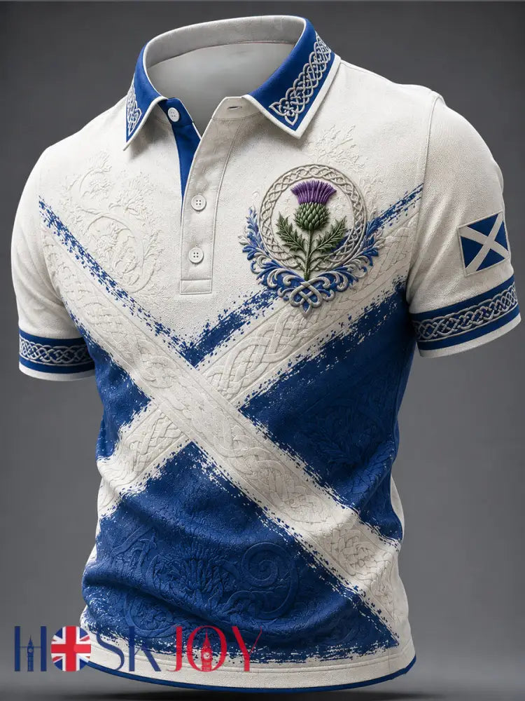 Men’s St Andrew’s Day Print Casual Top - As picture / S