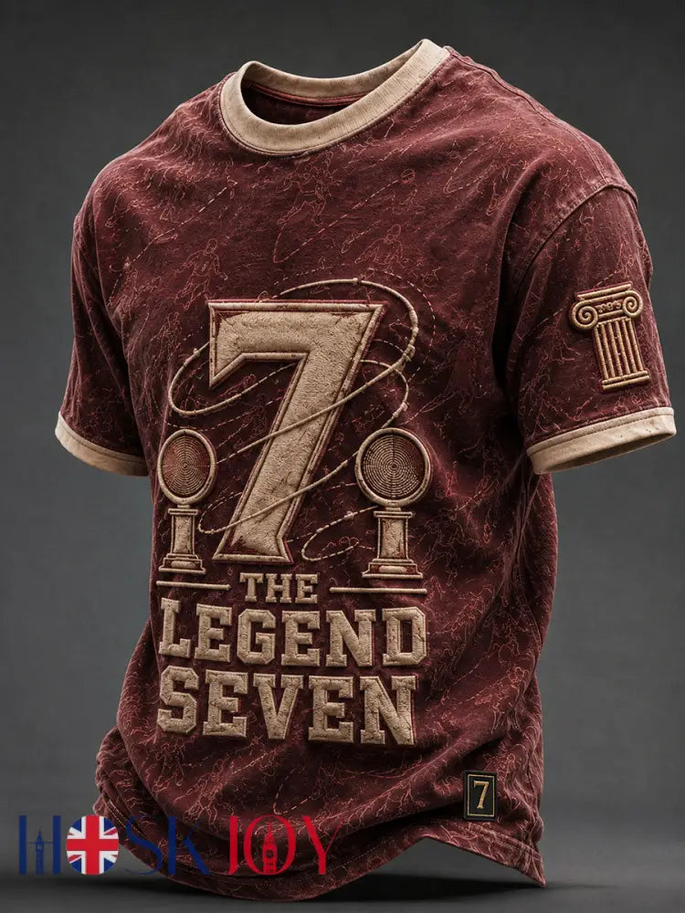 Men’s ’THE LEGEND SEVEN’ UK Football T-Shirts - Maroon / S