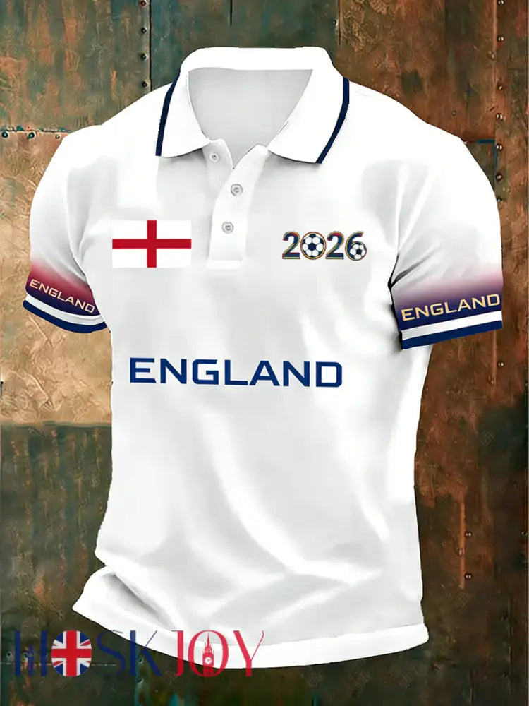 Men’s UK Football Lover 2026 England Printed polo shirt - As picture / S