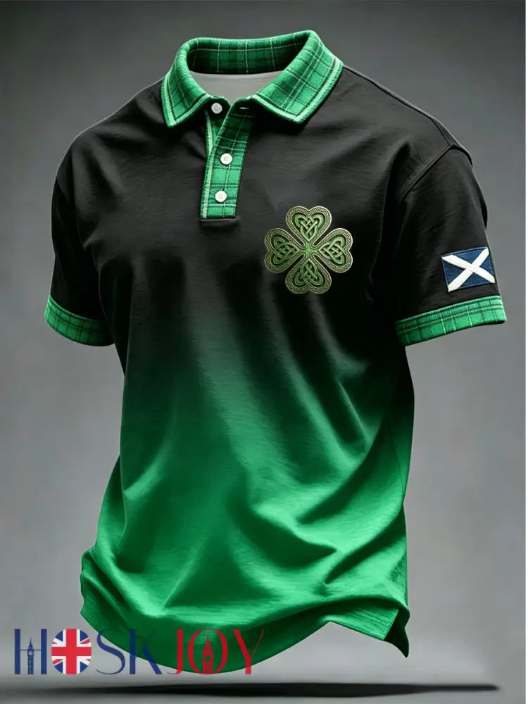 Men’s UK Football Lover Scotland Printed polo shirt - As picture / S