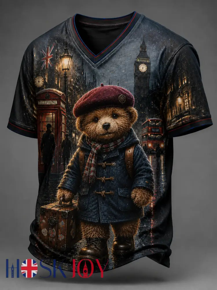 Men’s Paddington Bear V-Neck T-Shirt - A / S