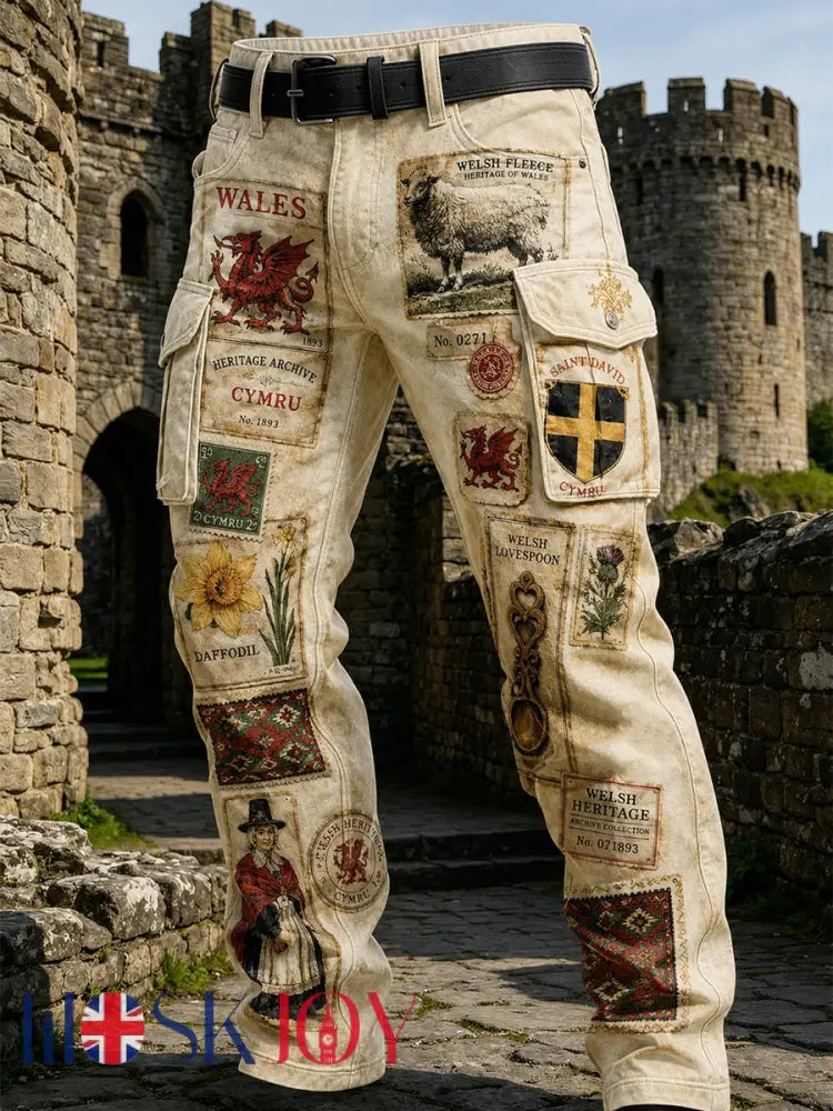 Men’s Vintage British Welsh Patterned Work Trousers - A / S