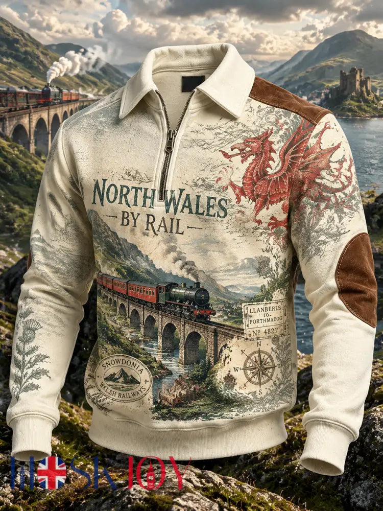 Men’s Vintage British Welsh Print Sweatshirt - A / S