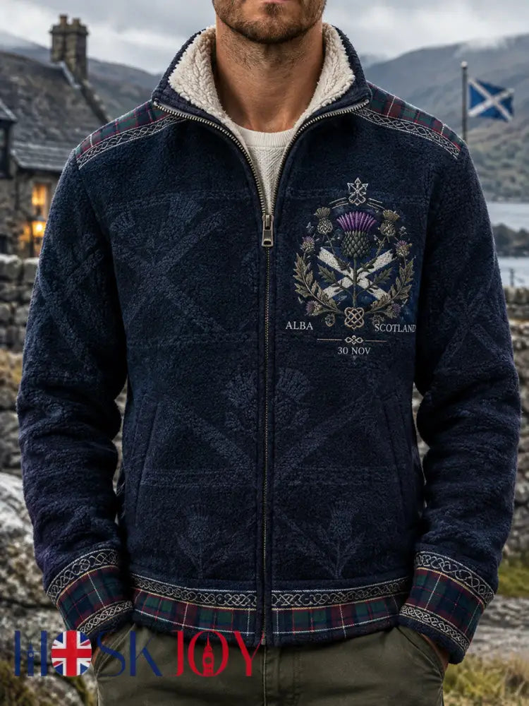 Men’s Vintage Scottish St Andrew’s Day Printed Flannel Top - A / S