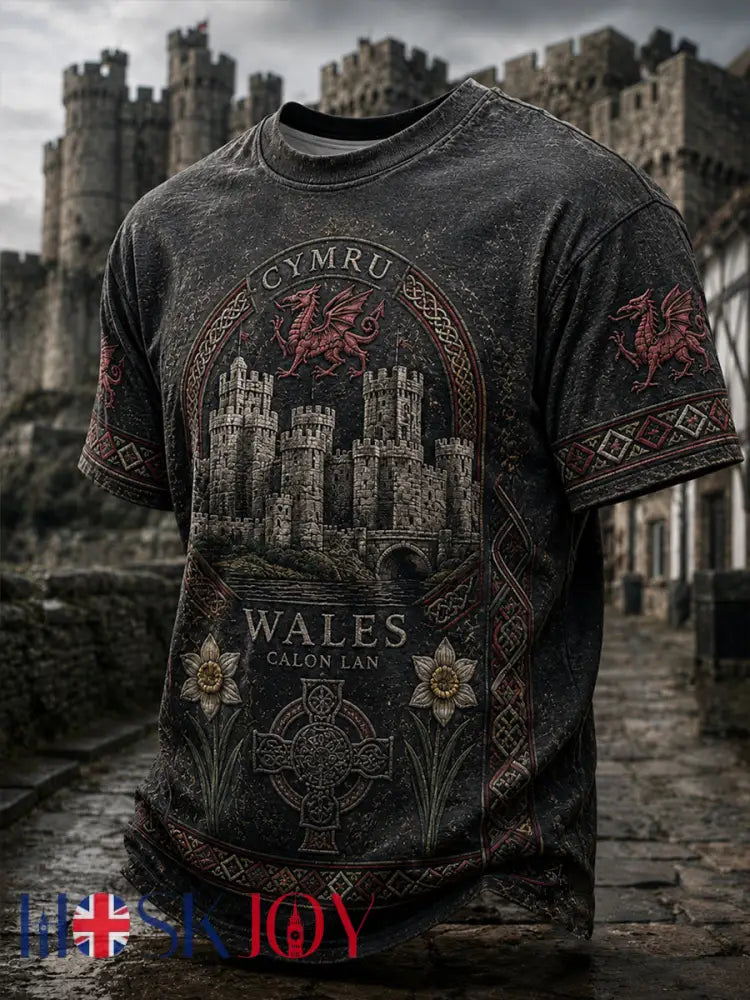 Men’s Wales Heritage Design T-shirt - As picture / S