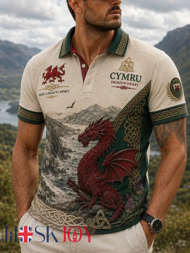 Men’s Wales Uk Short Sleeve Shirt - A / S