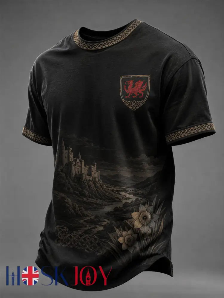 Men’s Welsh Dragon Printed T-shirt - As picture / S