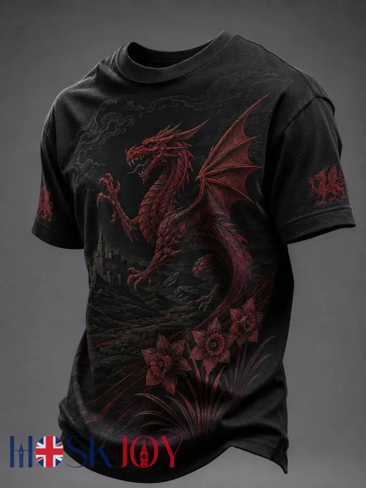 Men’s Welsh Dragon Printed T-shirt - As picture / S