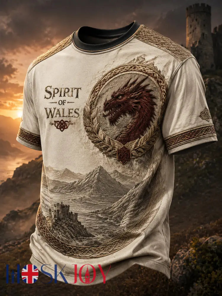Men’s Welsh Dragon Printed T-shirt - As picture / S