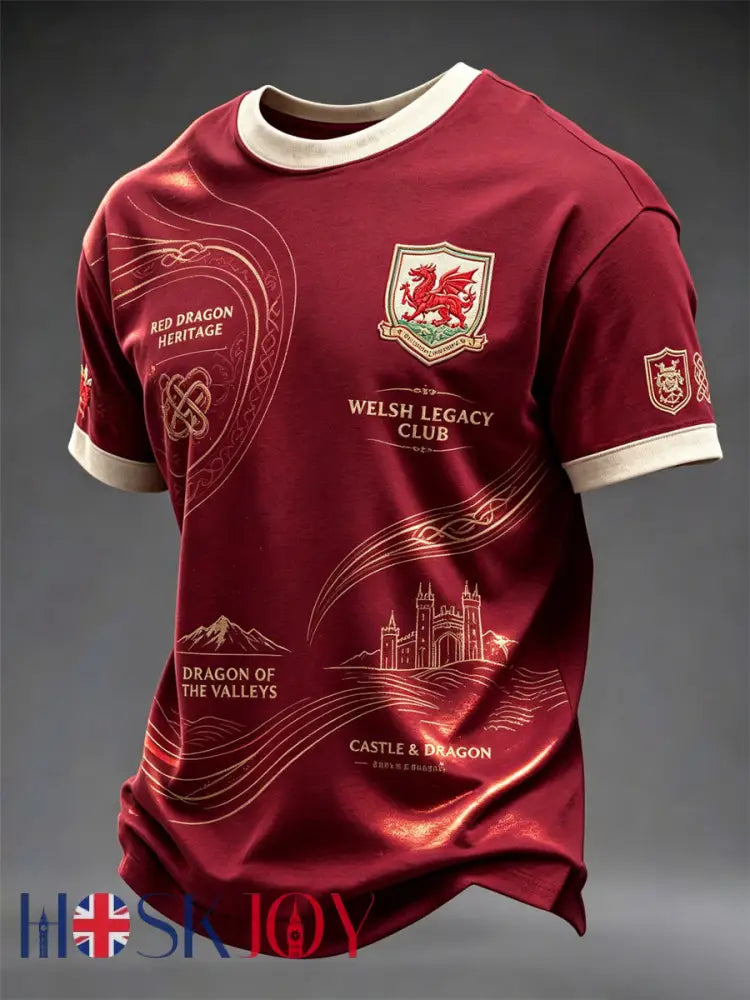 Men’s Welsh Dragon Printed T-shirt - As picture / S