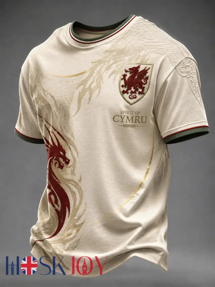 Men’s Welsh Dragon Printed T-shirt - As picture / S