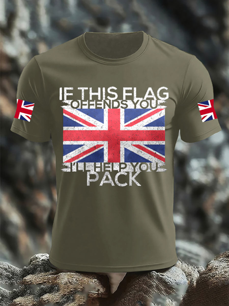 Men's IF THIS FLAG OFFENDS YOU HELP YOU PACK T-shirt