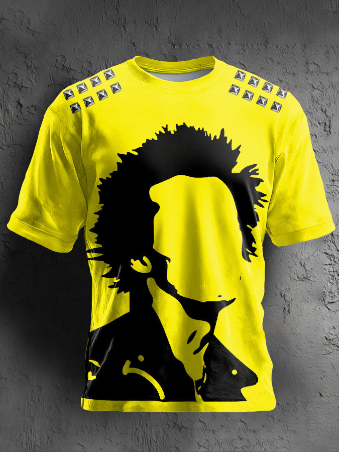 Unisex UK Punk Music Lover Printed T-shirt