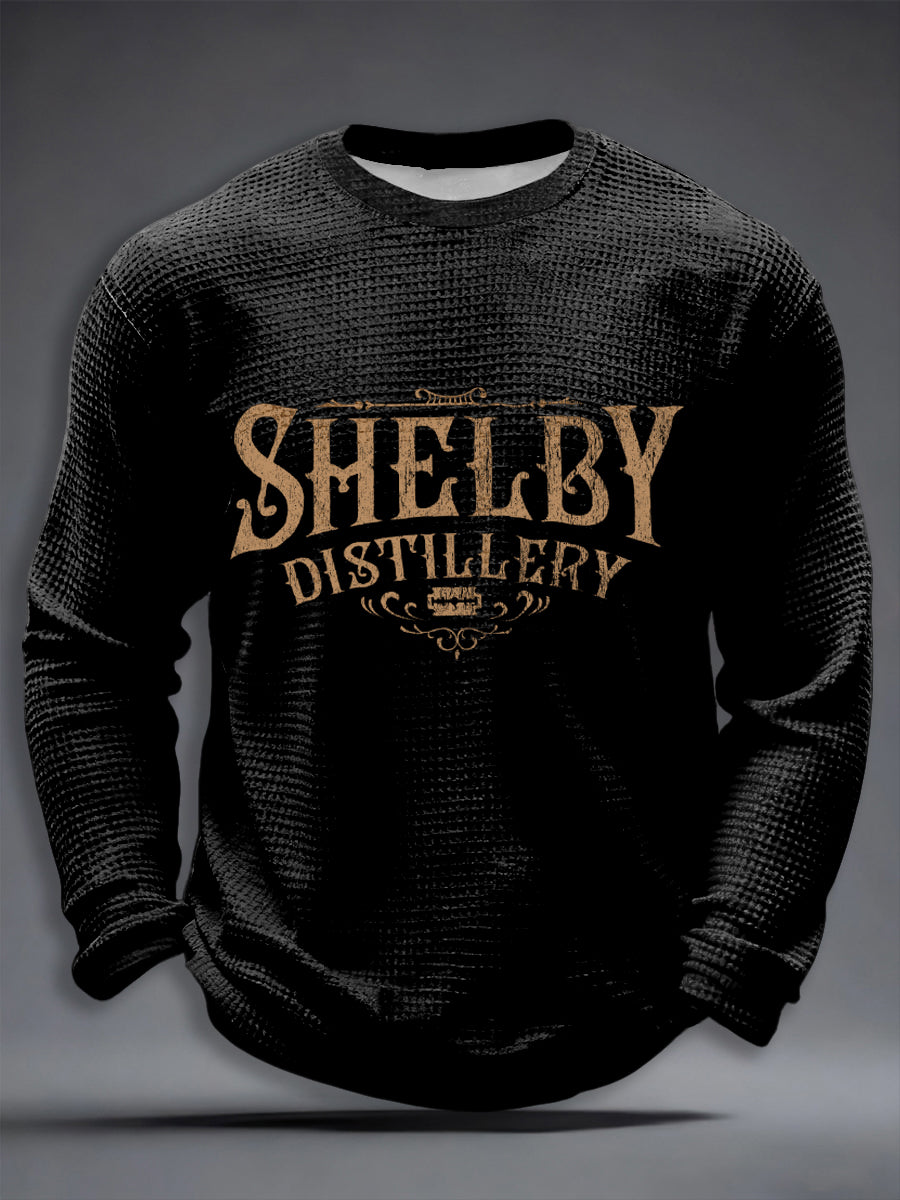 Men's TV Series Inspired Waffle Long Sleeve T-Shirt