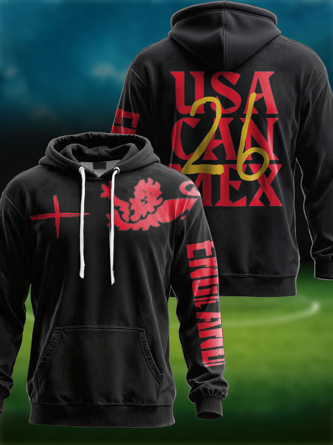 Unisex UK England Football Lover It's Coming Back 2026 Printed Hoodie