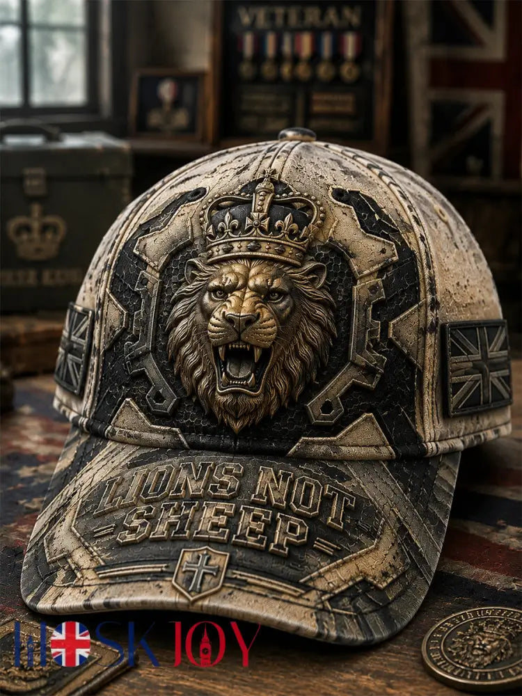 Unisex Veteran LIONS NOT SHEEP Hat - Khaki / ONE