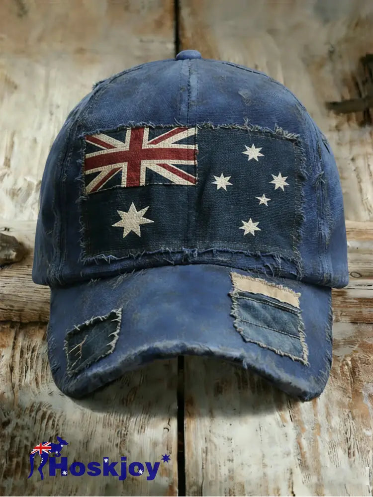 Unisex Vintage Australian Vacation Pattern Printed Hat D / ONE
