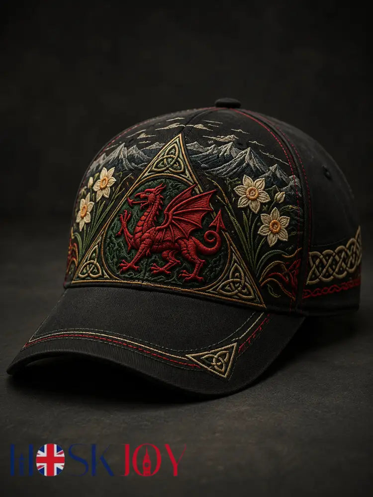 Unisex Welsh Red Dragon Cultural Elements Art Print Casual Hat - A / ONE