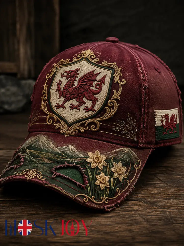 Unisex Welsh Red Dragon Cultural Elements Art Print Casual Hat - A / ONE