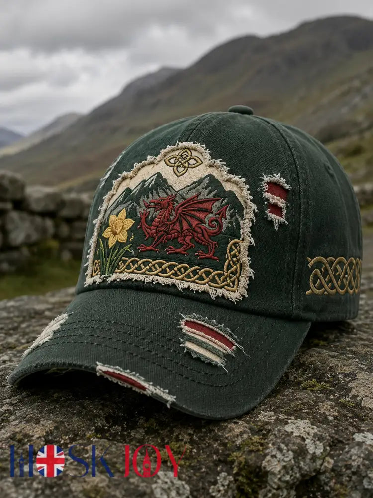 Unisex Welsh Red Dragon Cultural Elements Art Print Casual Hat - A / ONE