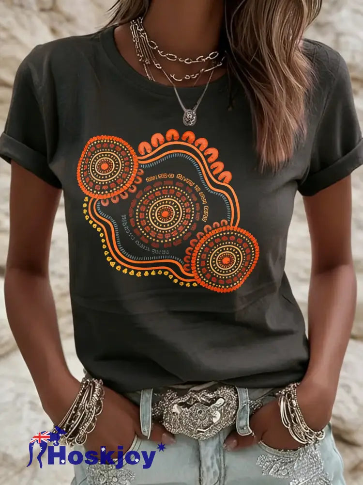 Women’s AU Aboriginal Art NAIDOC Week Printed T-Shirt