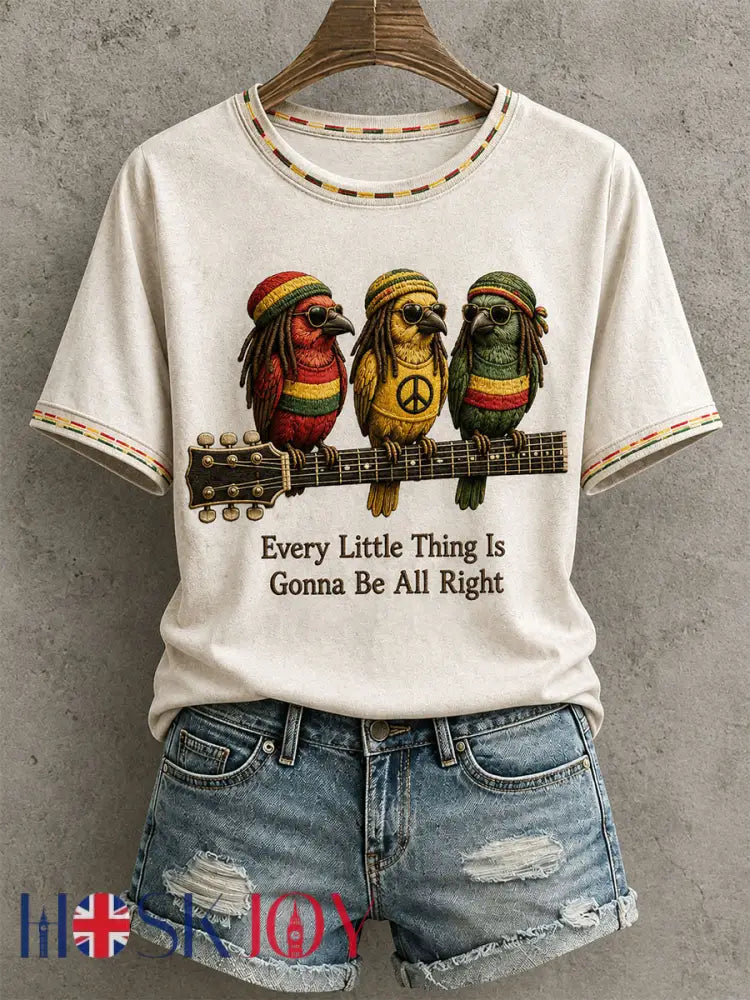 Women’s Every Little Thing Is Gonna Be All Right T-Shirt - Creamy-White / S