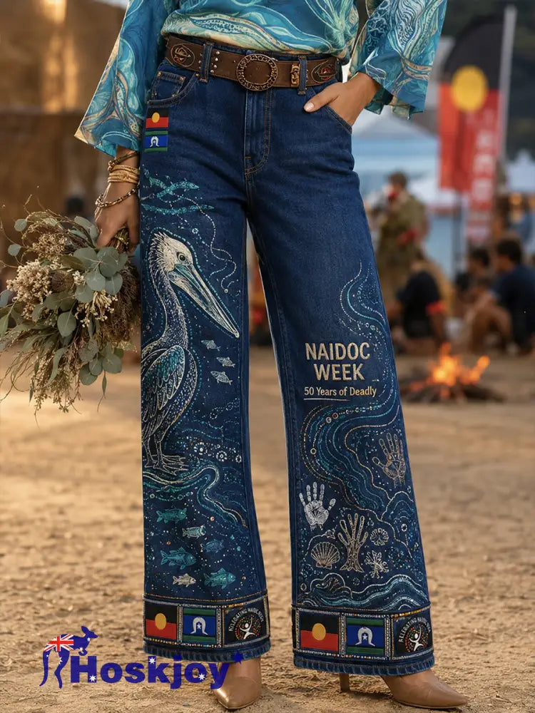 Women’s Naidoc Week Art Print Flared Trousers - A / S