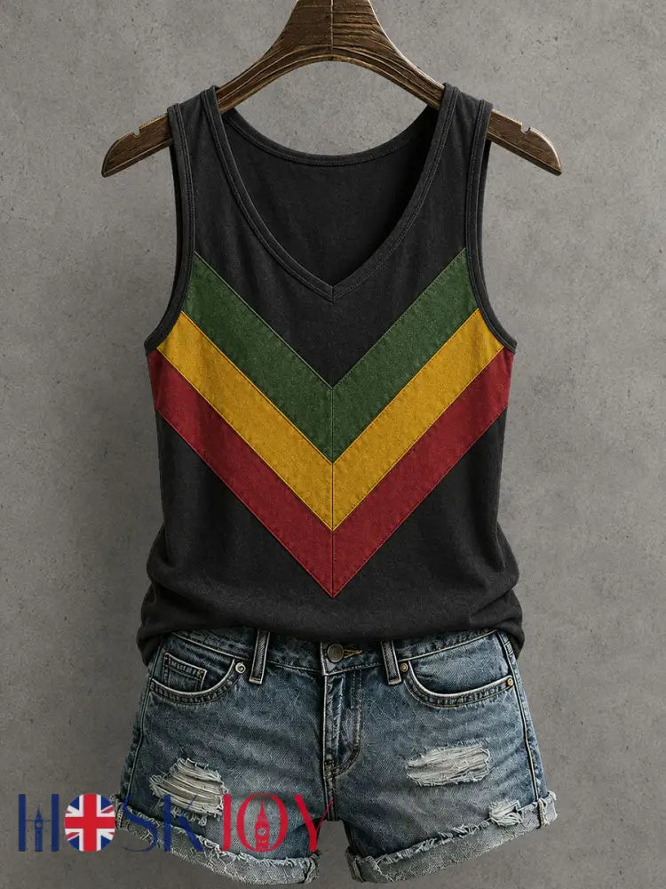 Women’s Reggae Inspired Tank Top - Black / S