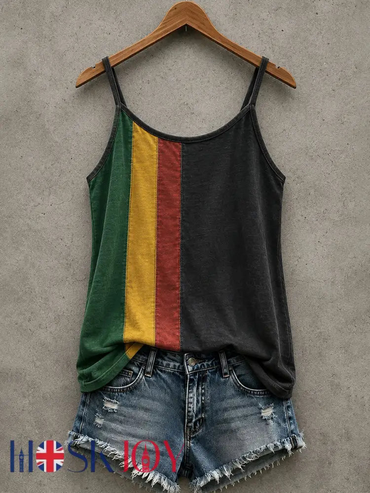 Women’s Reggae Inspired Tank Top - Black / S