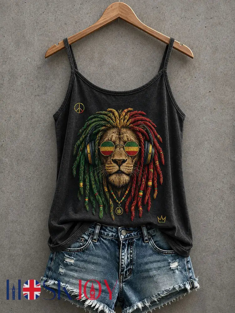 Women’s Reggae Inspired Tank Top - Black / S