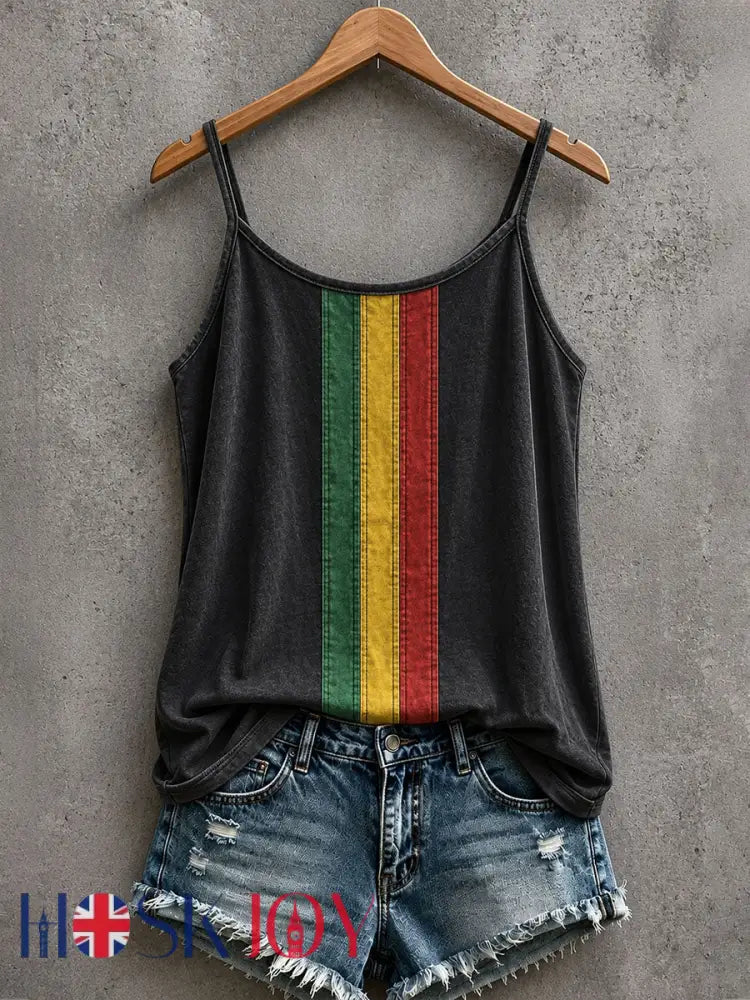 Women’s Reggae Inspired Tank Top - Black / S