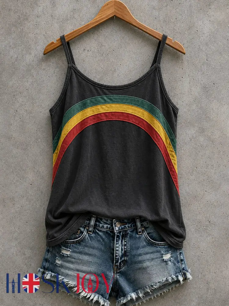 Women’s Reggae Inspired Tank Top - Black / S