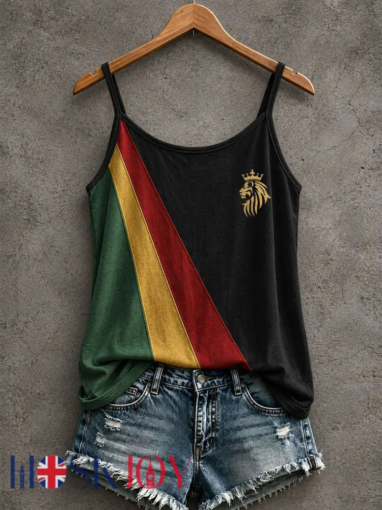 Women’s Reggae Inspired Tank Top - Black / S