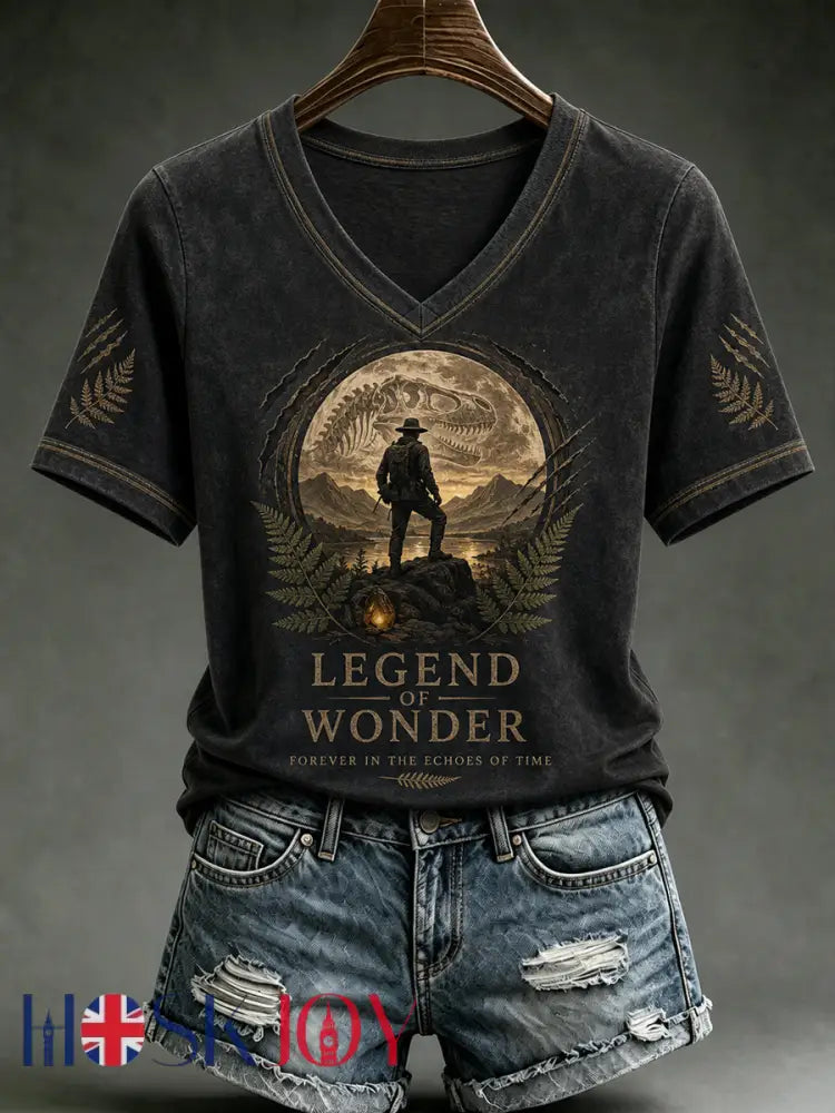 Women’s Rip NZ Jurassic Legend Printed Short Sleeve T-shirt - As picture / S
