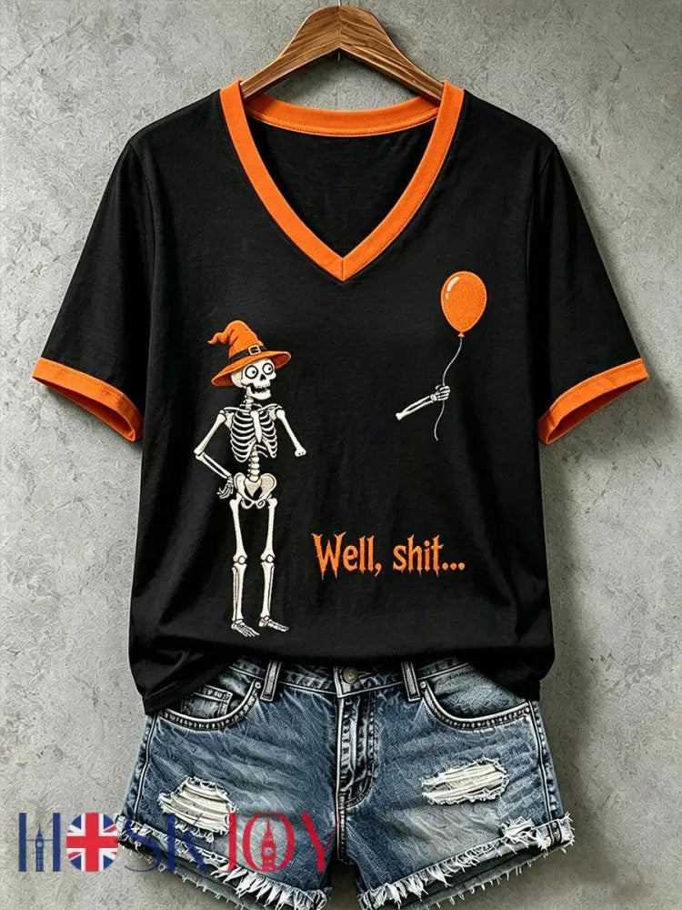 Women’s Well Shit Skull T-shirt - Black / S
