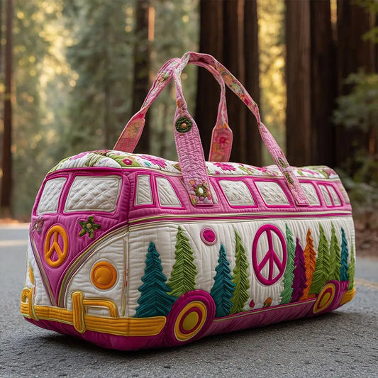 Forest Print Quilted Duffle Bag