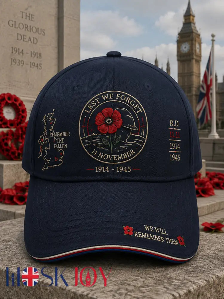British Rememberance Day-Themed Printed Hat - A