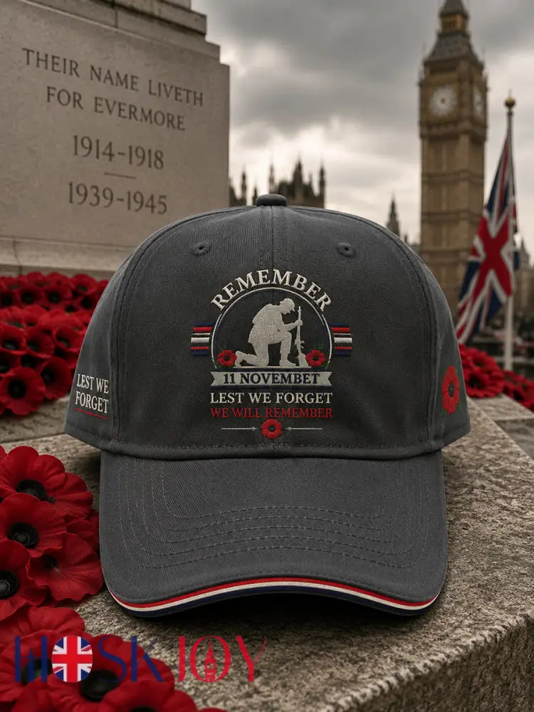 British Rememberance Day-Themed Printed Hat - A